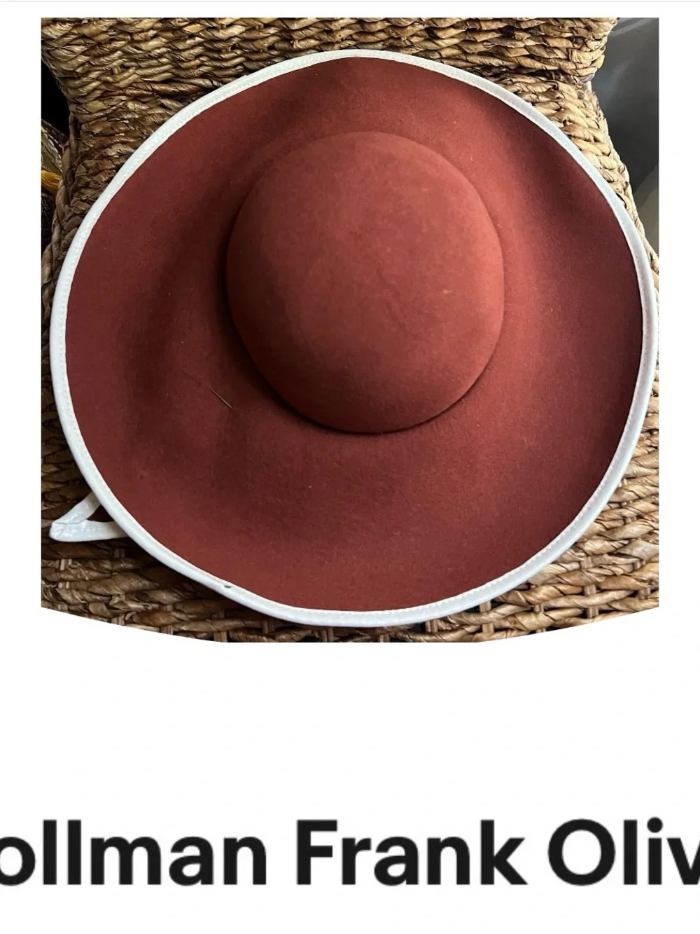 Frank Olive Excello Bollman Rust Wool Hat